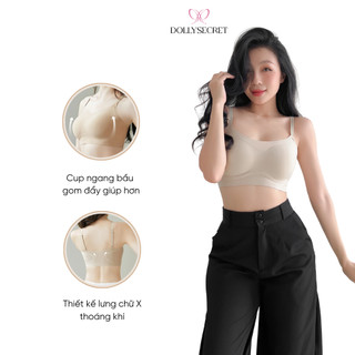 Áo Lót Không Gọng Định Hình V1 Áo Lót Su Nữ DOLLY SECRET Cup Ngang Thoáng Khí A61