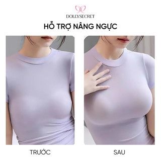 Áo Lót Không Gọng Nâng Ngực PREMIUM 2in1 Dolly Secret Áo Bra Độn Ngang Tự Nhiên A62