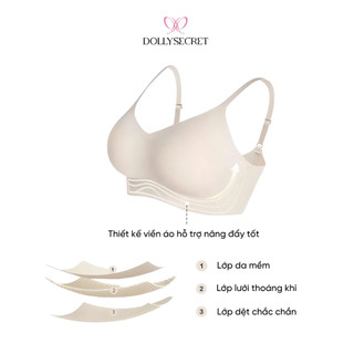 Áo Lót Không Gọng Nâng Ngực PREMIUM 2in1 Dolly Secret Áo Bra Độn Ngang Tự Nhiên A62