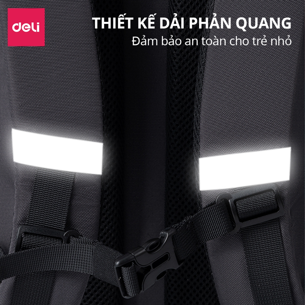Balo Học Sinh Deli Cho Bé - Thiết Kế Siêu Nhẹ - Chất Liệu Thoáng Khí Không Gây Áp Lực Vai Dung Tích Lớn