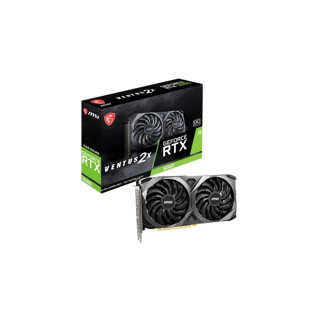 Card màn hình MSI RTX 3060 VENTUS 2X 12G OC GDDR6 - NEW - BH 36 Tháng | BigBuy360 - bigbuy360.vn