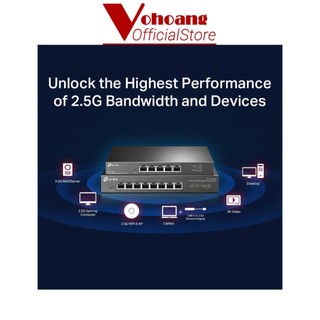 Switch TP-Link TL-SG108-M2 8 cổng 2.5G Vỏ Kim Loại Kết Nối Siêu Nhanh Lý Tưởng Cho Mọi Nhu Cầu
