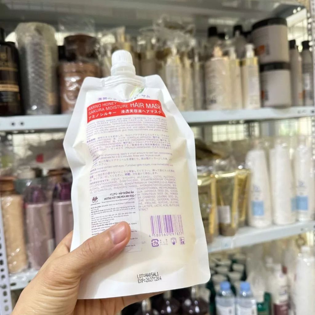 Kem Hấp Ủ Tóc Prosee Amino Honey Sakura Moisture PT5 500ml | Dưỡng Tóc Mềm Mượt, Hỗ Trợ Phục Hồi Tóc Khô Xơ.