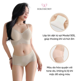 Set 3 Quần Lót Su Nữ Inviwear Kháng Khuẩn 7A Không Viền Tàng Hình Thoáng Mát DOLLY SECRET Q12