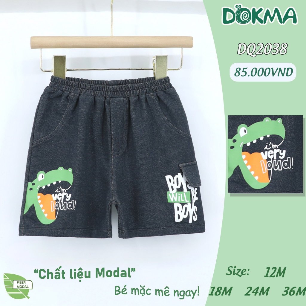 (9-13 kg, 9-36M) Quần Cộc Bé Trai Dokma DQ2038 DQ2211 DQ2852 DQ2183 DQ2209
