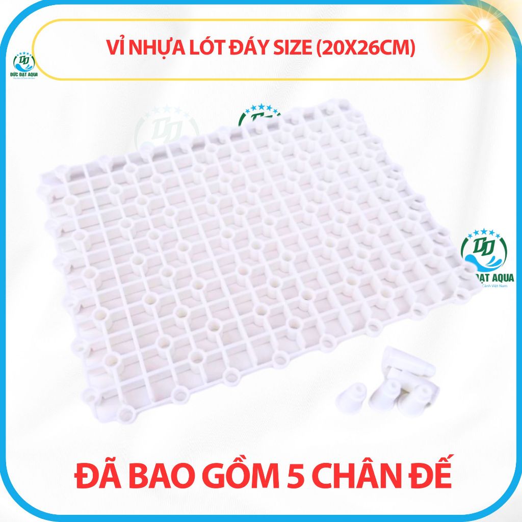 Vỉ Nhựa Lót Đáy Size (20x26cm) Dùng Cho Bể Lọc Tràn Dưới, Tràn Trên, Đã Bao Gồm 5 Chân Đế 2