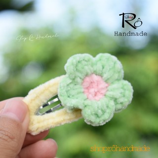 Kẹp tóc mái bông hoa size to handmade cho nữ và bé gái siêu cute 6cm |Shop Rô Handmade