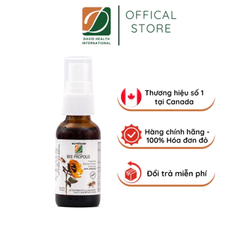 Xịt Họng Keo Ong Bee Propolis David Health Hỗ Trợ Giảm Ho Đau Rát Họng 30ml