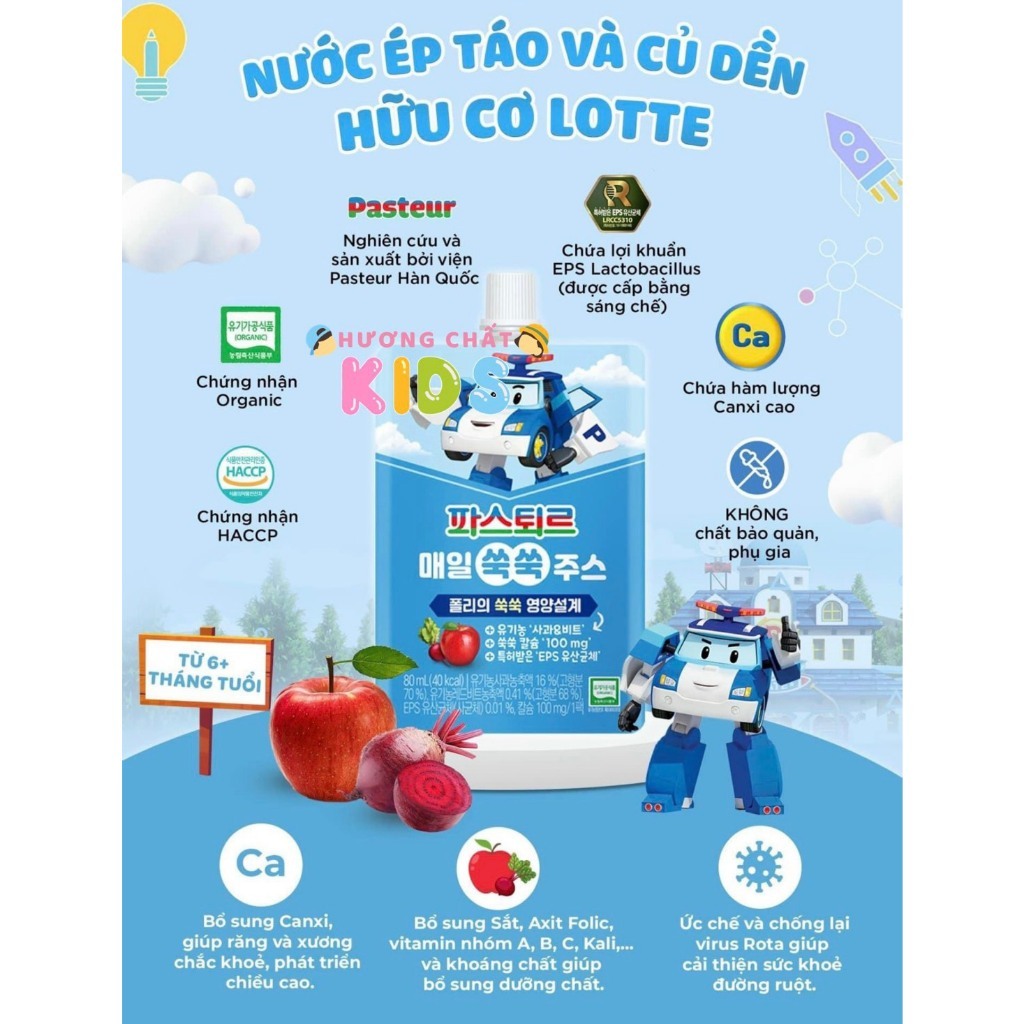 Nước Dinh Dưỡng LOTTE Xanh - Hỗ Trợ Phát Triển Chiều Cao Ở Trẻ Nhỏ