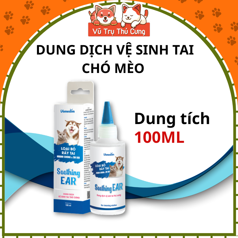 Dung Dịch Vệ Sinh Tai Cho Chó Mèo Vemedim 100ml