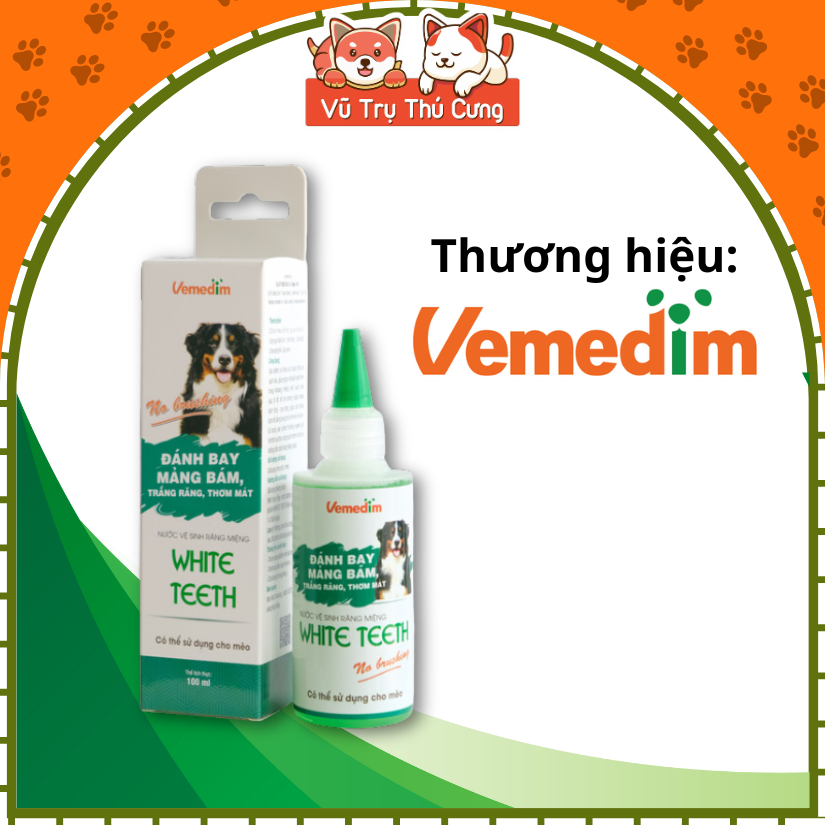 Dung Dịch Vệ Sinh Răng Miệng Cho Thú Cưng Vemedim 100ml