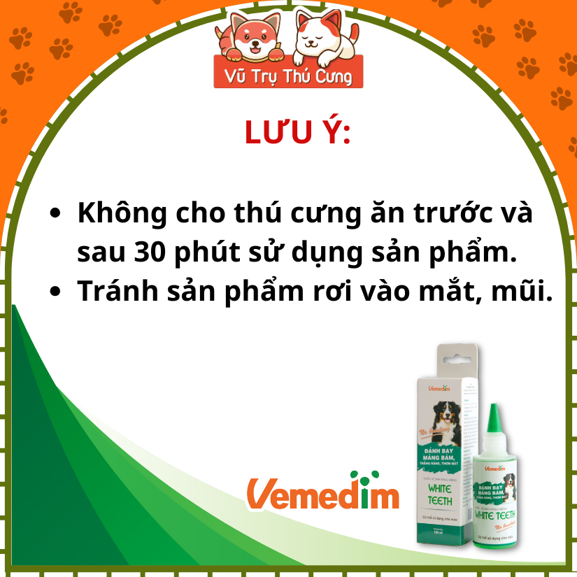 Dung Dịch Vệ Sinh Răng Miệng Cho Thú Cưng Vemedim 100ml