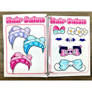 Đồ chơi bóc dán Trang điểm Sanrio- Búp bê giấy Gacha Kuromi, Melody, Cinnamoroll