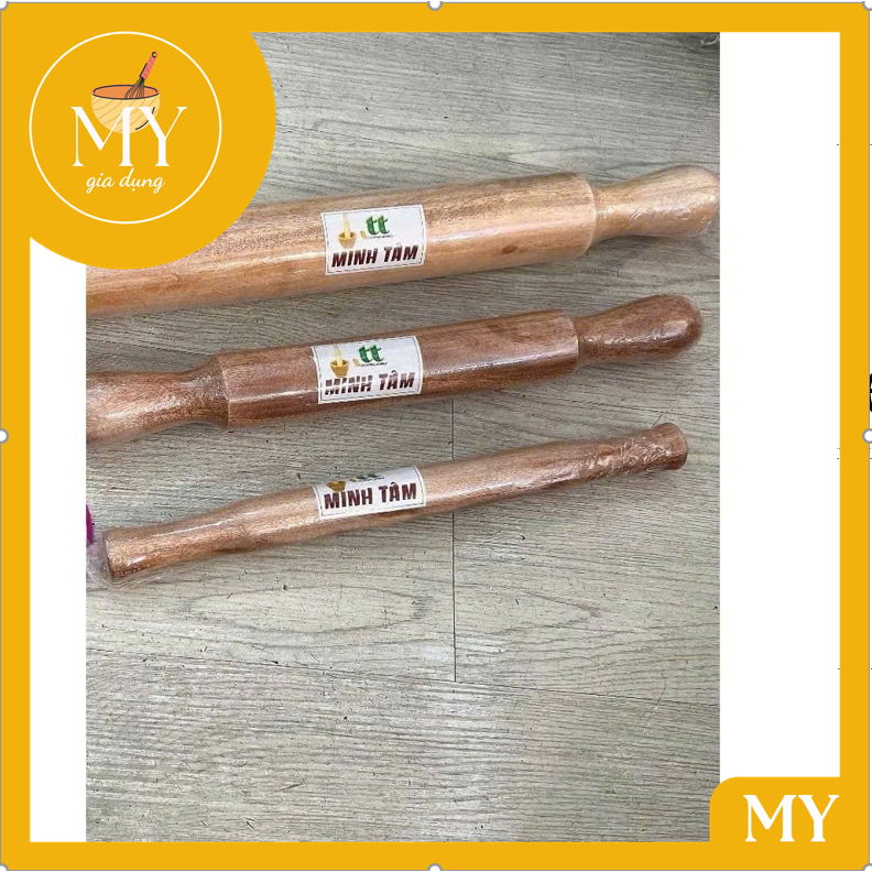 Dụng cụ lăn bột, cán bột mịn bằng gỗ kích thước từ (30cm đến 37cm) dùng để lăn bột làm bánh bao,...- Cây cán bột đa năn