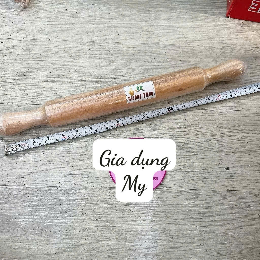 Dụng cụ lăn bột, cán bột mịn bằng gỗ kích thước từ (30cm đến 37cm) dùng để lăn bột làm bánh bao,...- Cây cán bột đa năn