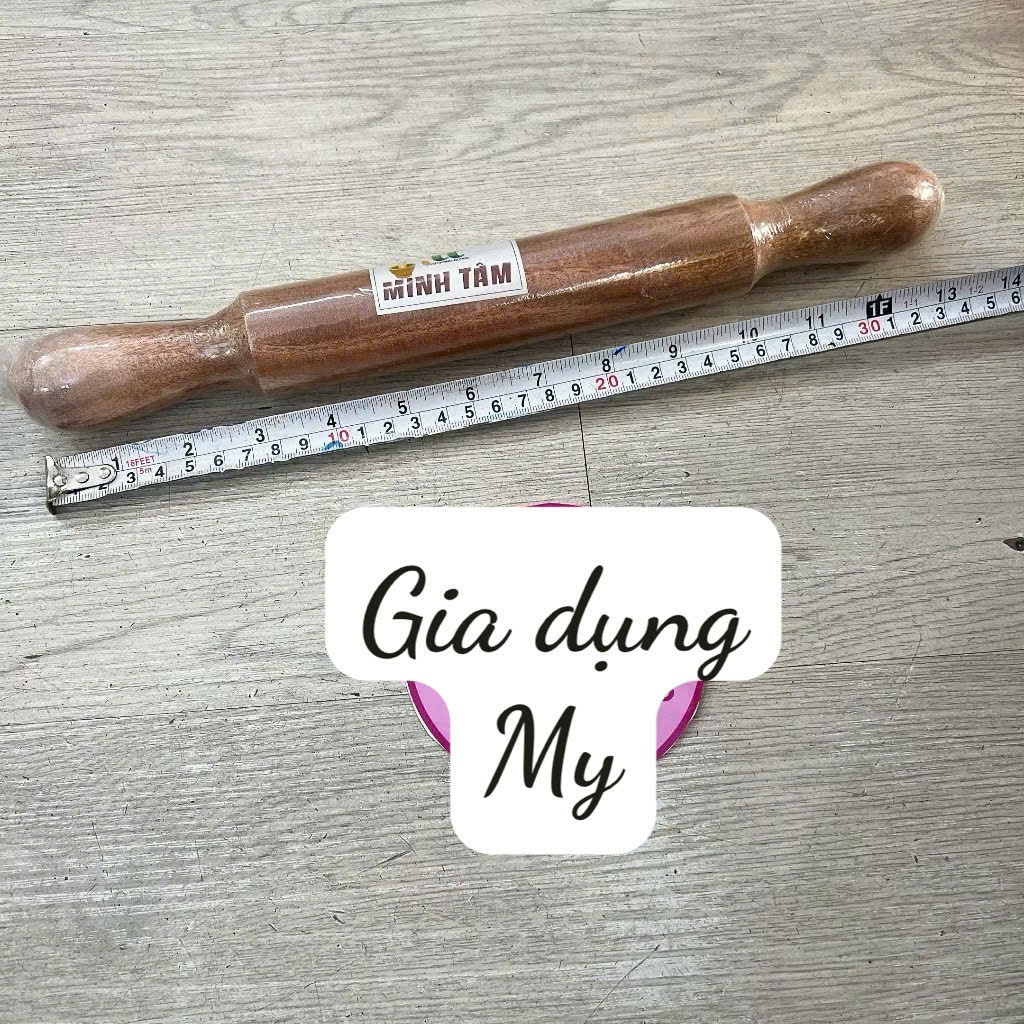 Dụng cụ lăn bột, cán bột mịn bằng gỗ kích thước từ (30cm đến 37cm) dùng để lăn bột làm bánh bao,...- Cây cán bột đa năn