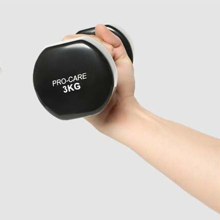 Tạ Tay Dumbbells Cao Su Lõi Sắt Pro-Care Đài Loan - Trọng Lượng Tạ từ 5KG đến 10KG (1 Cái)