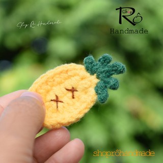 Ghim cài áo quả dứa dễ thương 4cm |Pin, trâm cài balo, cặp,huy hiệu |Shop Rô Handmade