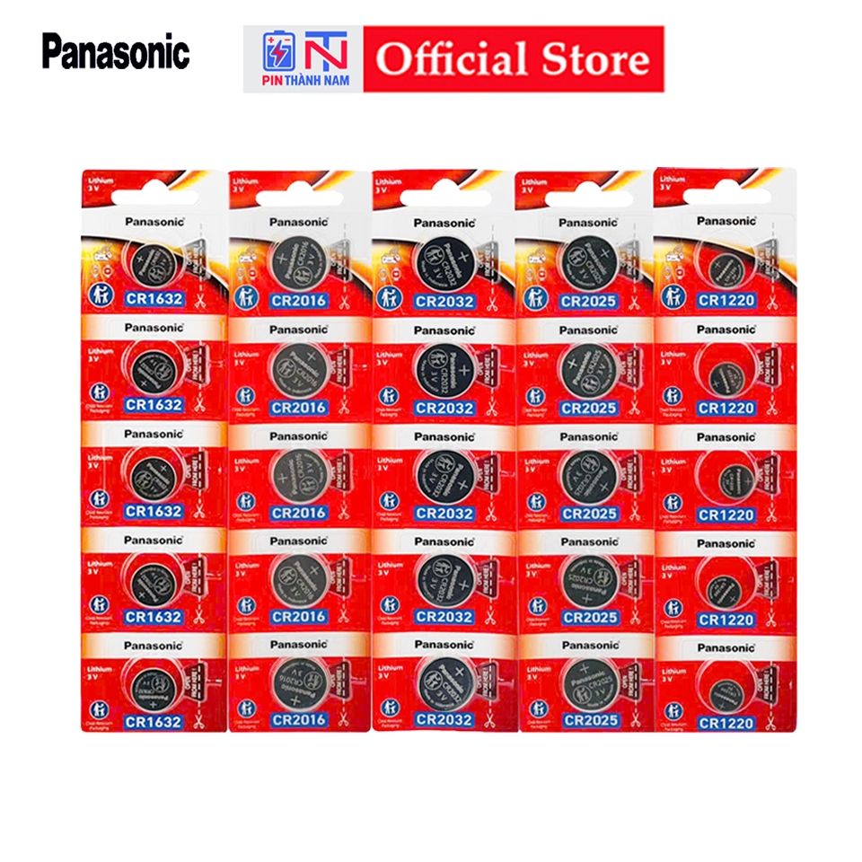 Pin Panasonic CR2032 / CR2025 / CR2016 / CR1632 / CR1220 / CR1620 / CR2450 Chính Hãng