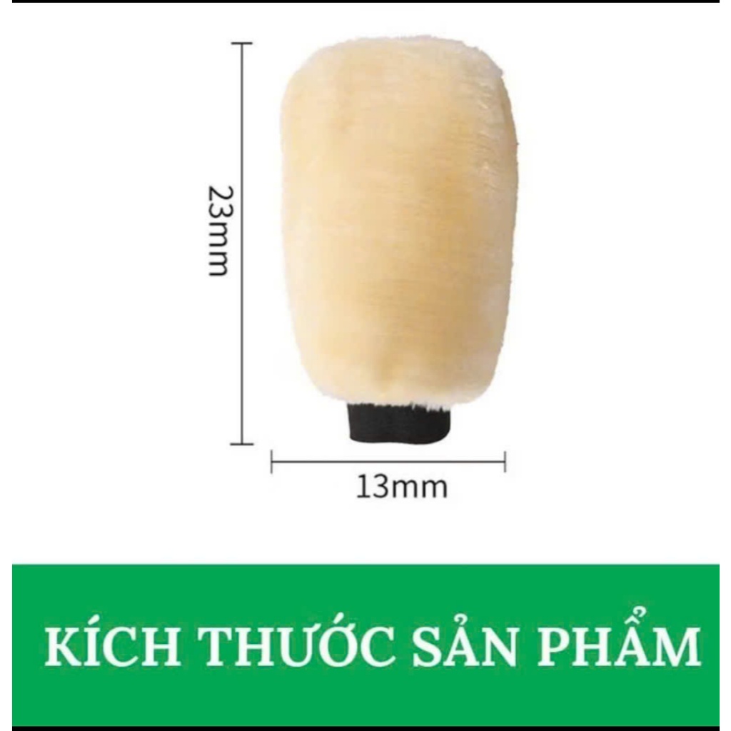 Bao Tay Rửa Xe Lông Cừu 2 MẶT VERSION 4 Mềm Mại Vệ Sinh Ô Tô Xe Máy Tiện Lợi – 1 Chiếc