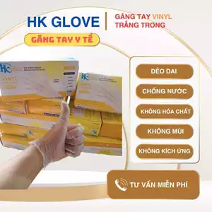 Hộp 100 Chiếc Găng Tay Y Tế Trắng Trong Vinyl Dẻo Dai Chuyên dùng trong Spa, thực phẩm,gội đầu dưỡng sinh, massage.
