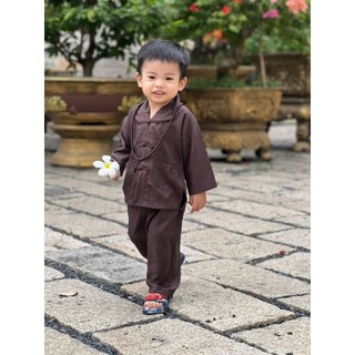 pháp phục bé la hán linen, thời trang trẻ em, đồ bộ