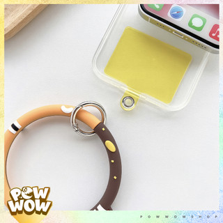 Dây Đeo Cổ Tay Nhựa PVC Dẻo Kèm Tag Phong Cách Nhân Vật Hoạt Hình Bánh Donuts Cute Đáng Yêu