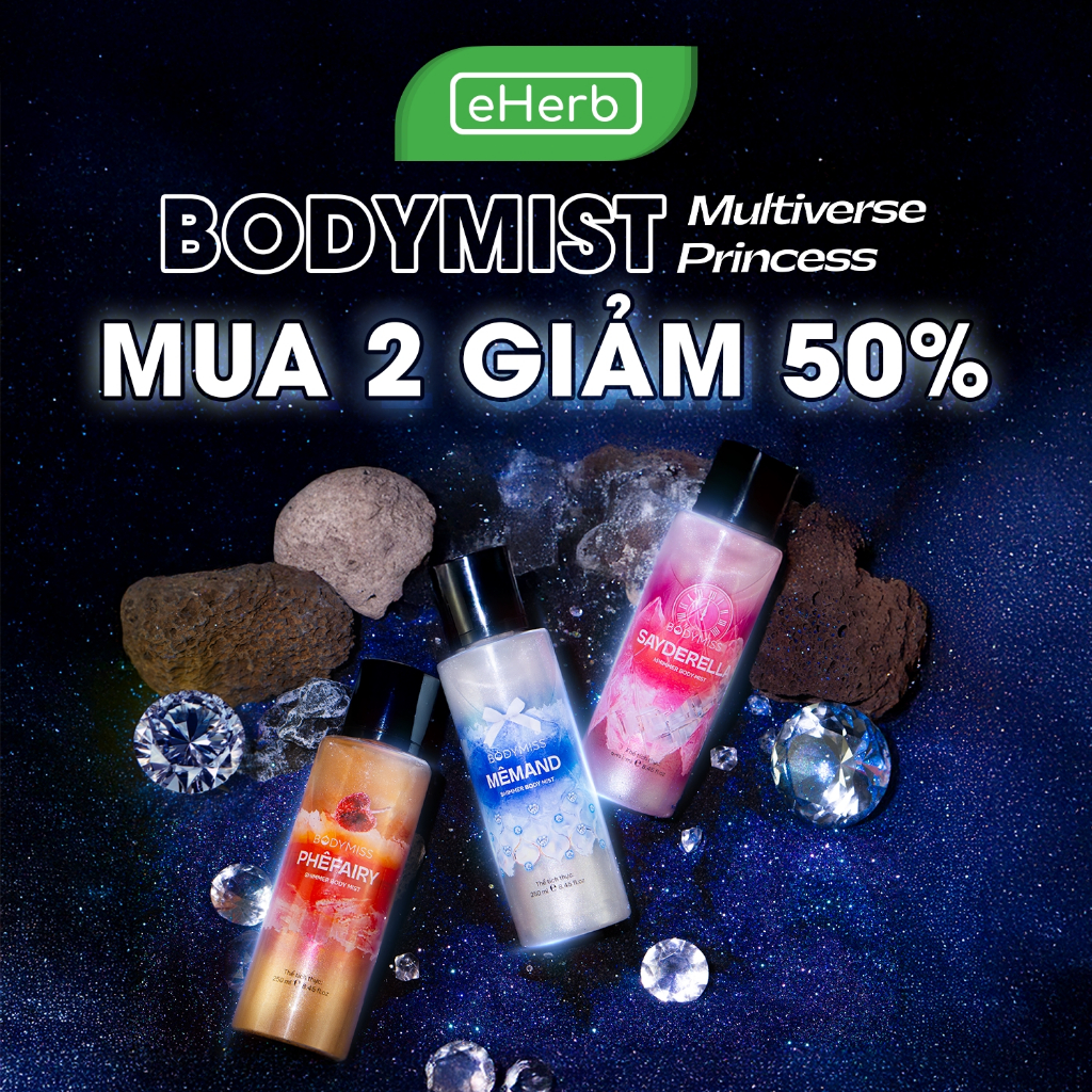 Xịt Body Mist Nhũ BODYMISS - Nước hoa body thơm lâu, nhũ lấp lánh, tạo ...