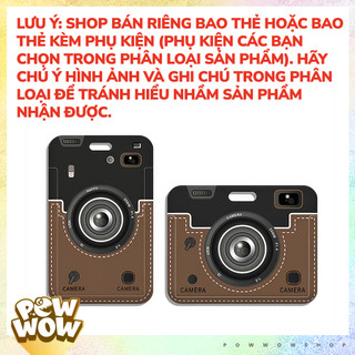 Bao Đựng Thẻ Nhân Viên Nhựa ABS Hoạ Tiết Máy Ảnh Camera Red Brown Vintage Retro Thú Vị