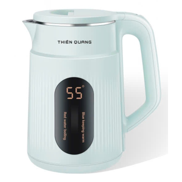 Bình Đun Siêu Tốc ,Ấm đun siêu tốc giữ nhiệt cao cấp Thiên Quang 2 lớp dung tích 2L công suất 1500W