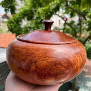 Thố Gỗ Hương Ta hàng liền khối Cao Cấp Siêu bền Siêu Đẹp size 15cm