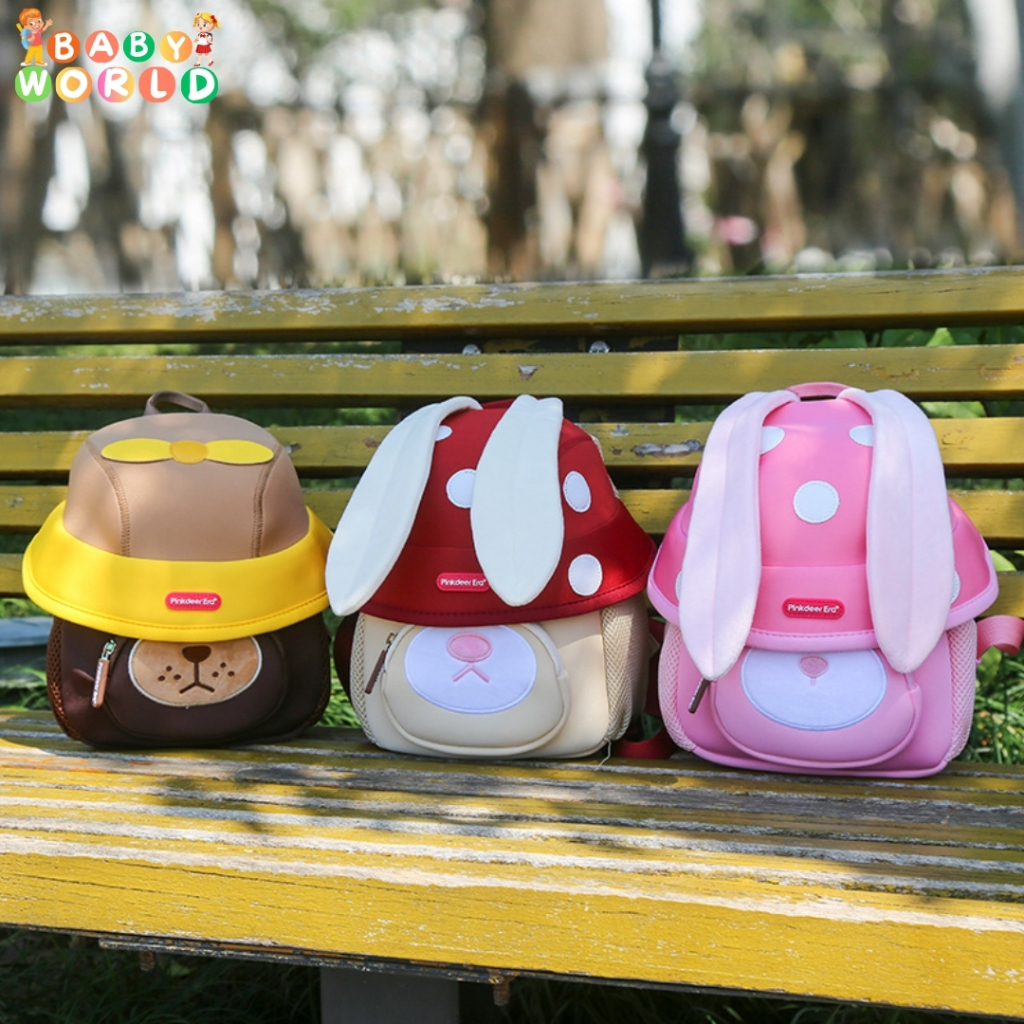 ( Mẫu đẹp )Balo hoạ tiết nấm thời trang SM BABY cho bé mầm non-mẫu giáo(1-5 tuổi)-chất liệu cao cấp