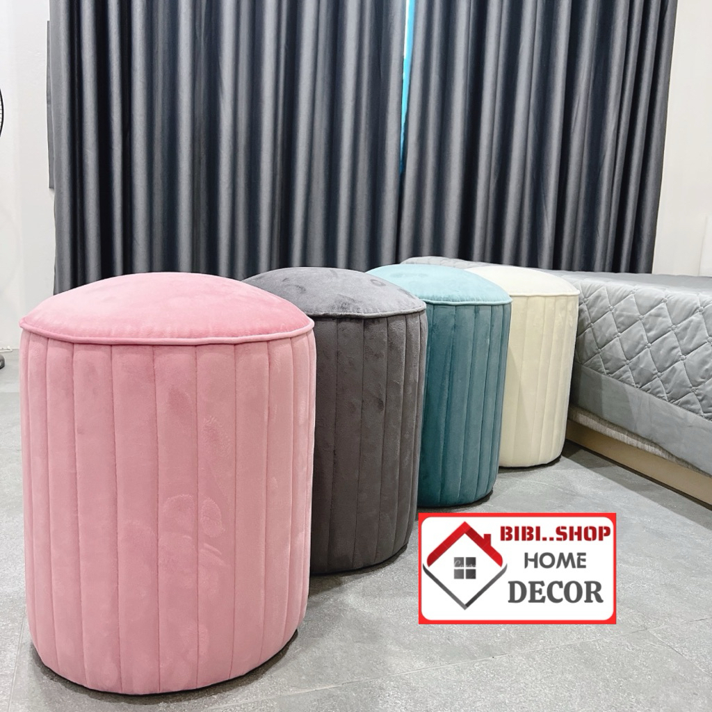 Đôn Tròn Trang Điểm 35x45cm – Ghế Đôn Phòng Ngủ