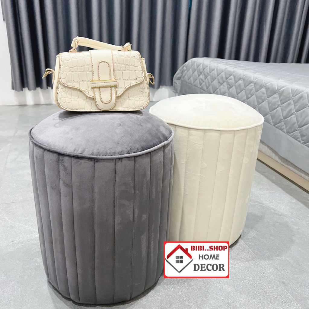 Đôn Tròn Trang Điểm 35x45cm – Ghế Đôn Phòng Ngủ