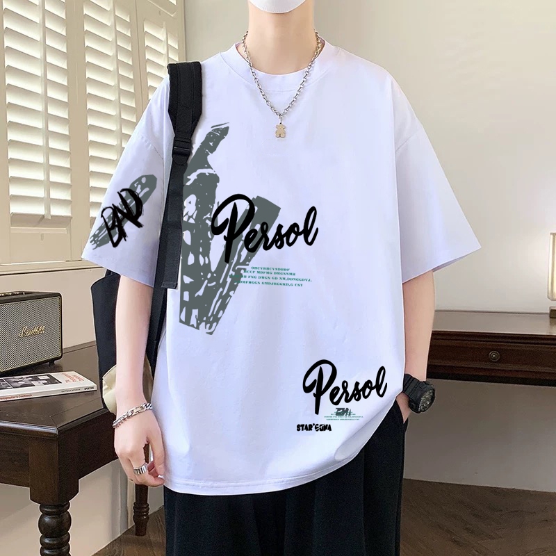 Áo thun nam tay lỡ HappyFamily tay ngắn Pessol Chất vải cotton 100 cao cấp