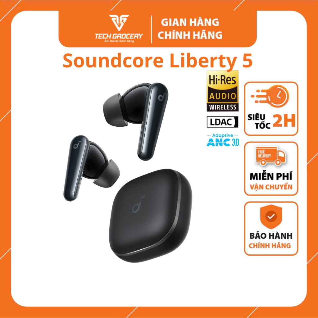 Tai Nghe True Wireless chính hãng Anker Soundcore Liberty 5 | Dolby Audio | ANC | A3957- Bảo Hành Chính Hãng 18 Tháng | BigBuy360 - bigbuy360.vn