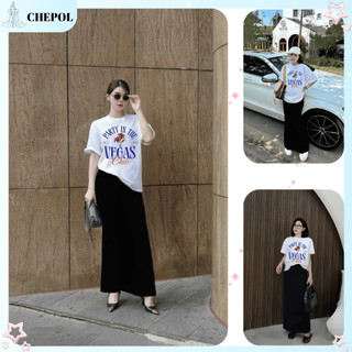 Set ( Áo Thun Trắng + Chân Váy Đuôi Cá ) Áo Phông Nữ Chepol UNISEX, Cổ Tròn,Tay Ngắn,Chất Cotton Co Dãn 2 Chiều CP_x9318