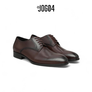 Giày Classic Derby CL2 - JOG04 , phối màu nâu , da bò Nappa nguyên tấm ( CL2-N )