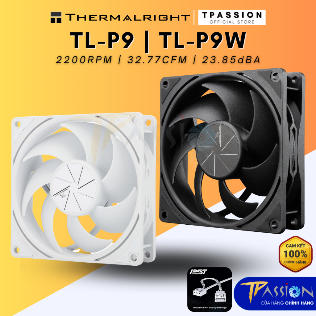 Quạt Fan case 9cm THERMALRIGHT TL - P9 BLACK / P9W WHITE PWM - Chính ...