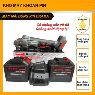 COMBO Máy Mài Pin Drama 5122B Động Cơ Không Chổi Than Sử Dụng Chân Pin Phổ Thông 4Cm