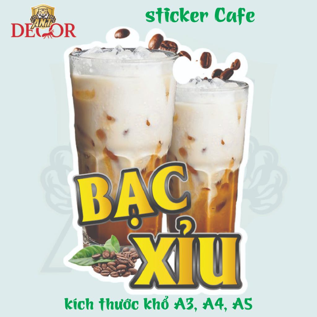 Decal Bạc Xỉu – Chống Thấm, Bám Mực Tốt, Dễ Dán - Sẵn keo chống nước trang trí xe nước