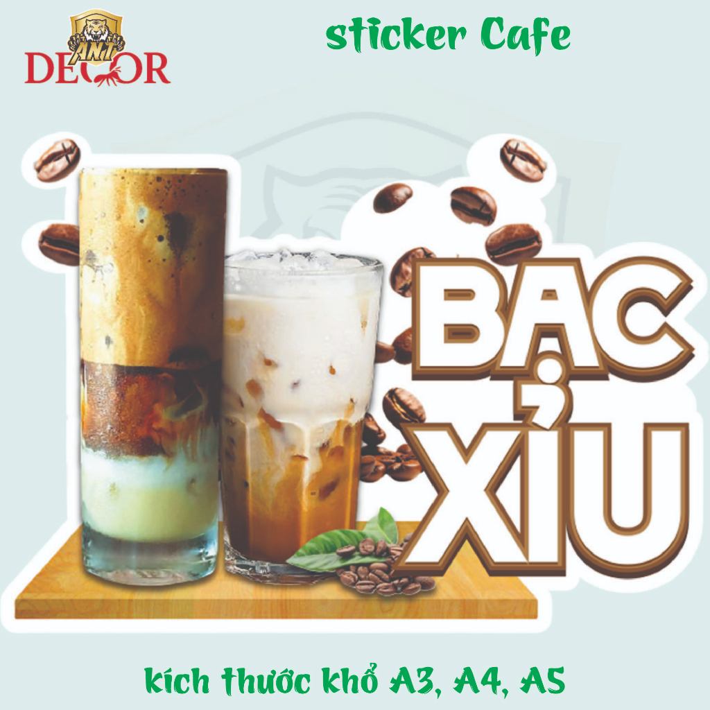Decal Bạc Xỉu – Chống Thấm, Bám Mực Tốt, Dễ Dán - Sẵn keo chống nước trang trí xe nước