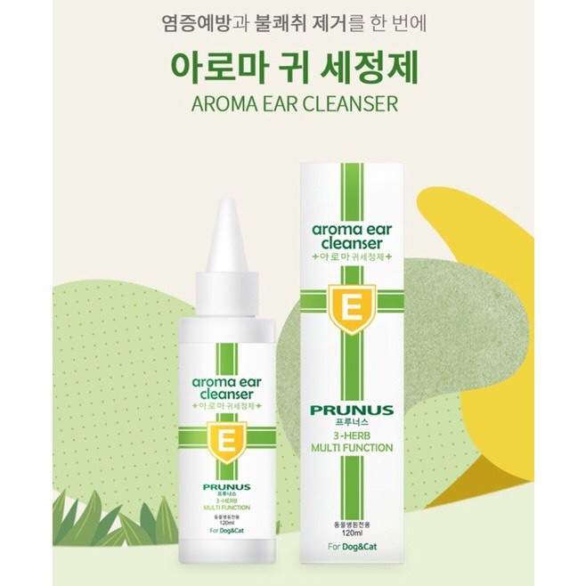 [ NEW ] Dung dịch vệ sinh tai kháng khuẩn Prunus Aroma Ear Cleanser Renewal _ Pet Love Premium