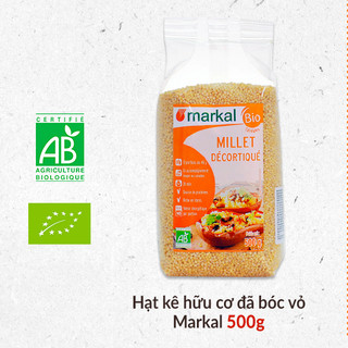 Hạt kê hữu cơ đã bóc vỏ Markal 500g dùng nấu súp, salad, trộn cùng cơm