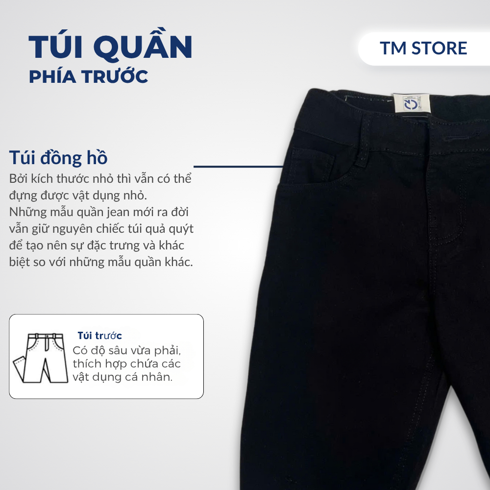 Quần Short Jean Nam màu đen co giãn Denim Cotton, phong cách trẻ trung | TM STORE