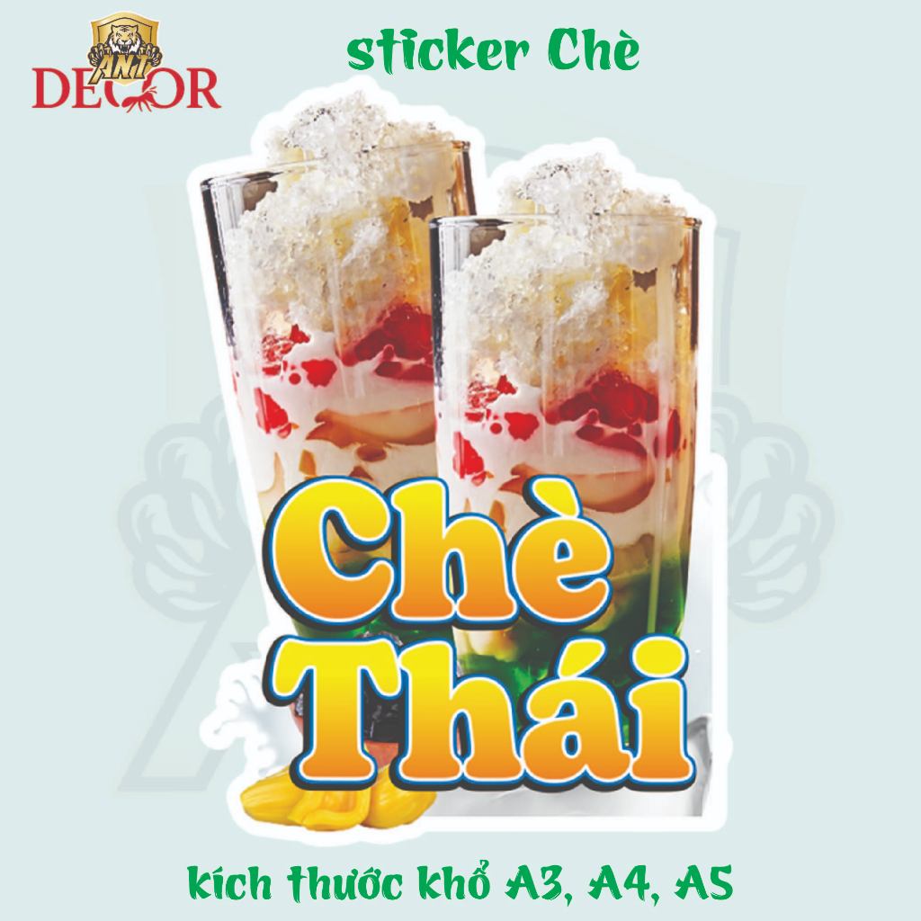 Decal Chè Thái – Tem Nhãn Dán Sản Phẩm Trà Thủ Công, Bám Mực Tốt, Sang Trọng – In Đẹp, Dán Mọi Bề Mặt