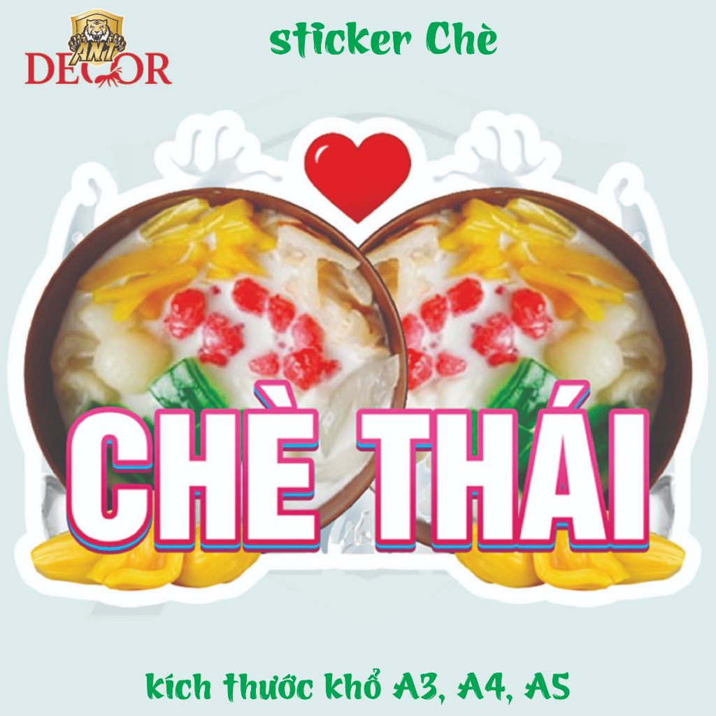 Decal Chè Thái – Tem Nhãn Dán Sản Phẩm Trà Thủ Công, Bám Mực Tốt, Sang Trọng – In Đẹp, Dán Mọi Bề Mặt