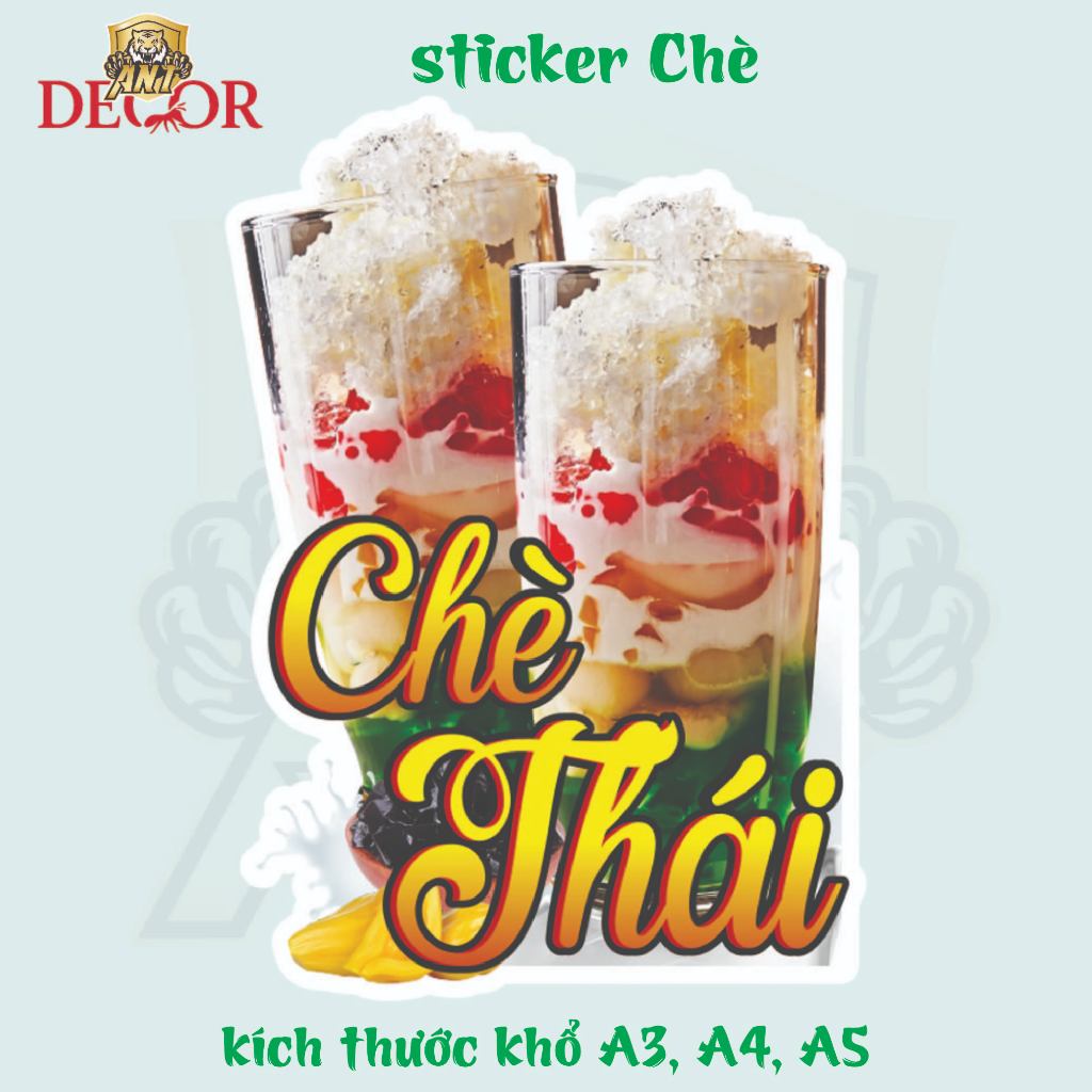 Decal Chè Thái – Tem Nhãn Dán Sản Phẩm Trà Thủ Công, Bám Mực Tốt, Sang Trọng – In Đẹp, Dán Mọi Bề Mặt