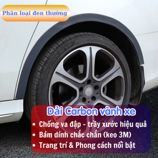 Dải dán vành xe ô tô sợi carbon chống trầy xước, chống va chạm, chống mài mòn, trang trí xe hơi
