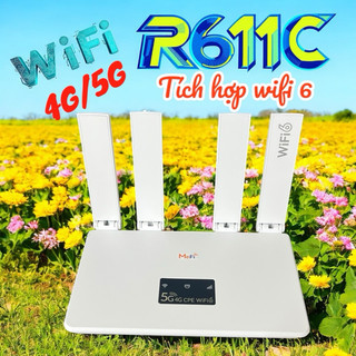 Bộ Phát WiFi 4G/5G R611C – Tốc Độ 300Mbps, 4 Ăng Ten, Phủ Sóng Rộng 500m², Cắm SIM Là Dùng